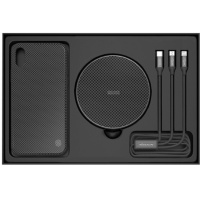NILLKIN 3v1 Gift Box (beschermhoes / draadloze lader / kabel) voor iPhone X - zwart