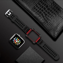 Totudesign koffer met riem voor Apple horloge 4 - 44mm - rood