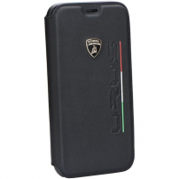 Lamborghini URUS Originele Lamborghini Flip Case voor iPhone X / XS - zwart