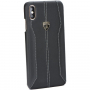Lamborghini Huracan Originele lederen bekleding van Huracan origineel leer voor iPhone XR - zwart