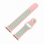 Siliconen band voor Apple Watch Ultra 49mm / 46mm / 45mm / 44mm / 42mm - roze-turkoois