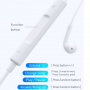 Joyroom JR-EP2 Bluetooth-headset met bliksemaansluiting - wit