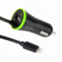 HAWEEL auto-oplader (2.1A) bliksem / 8-polige aansluiting - 1.2m zwart