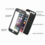 Waterdichte hoes met diamantpatroon voor Apple-iPhone 8 Plus / 7 Plus - rozig