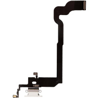 Stroom- en dataconnector met flexibele kabel voor Apple iPhone X - wit