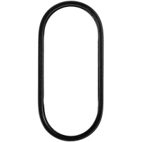 Stalen cirkelvormig frame van het achterste cameracircuit voor Apple iPhone X - zwart