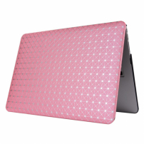 Beschermhoes/hoes met lederen oppervlak en glitter patroon voor MacBook Air 13" (A1369 / A1466) - rozig