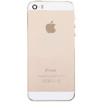Vervangingsdeksel aan de achterzijde inclusief knoppen voor Apple iPhone 5S - goud