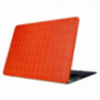 Beschermhoes / hoes met lederen oppervlak met roosterpatroon voor MacBook Air 13" (A1369 / A1466) - oranje