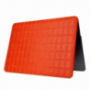 Beschermhoes / hoes met lederen oppervlak met roosterpatroon voor MacBook Air 13" (A1369 / A1466) - oranje