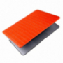 Beschermhoes / hoes met lederen oppervlak met roosterpatroon voor MacBook Air 13" (A1369 / A1466) - oranje