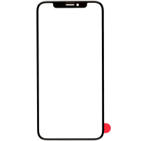 Front touch-glas, inclusief OCA-lijm, POL-folie voor iPhone X - zwart