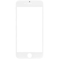 Front touch glas, inclusief OCA-kleefstof, POL-folie, cameraframes aan de voorzijde, proximiteitssensor en handsetrooster, voor iPhone 6 - wit
