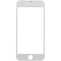 Front touch glas, inclusief OCA-kleefstof, POL-folie, cameraframes aan de voorzijde, proximiteitssensor en handsetrooster, voor iPhone SE (2016) - wit