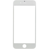 Front touch glas, inclusief OCA-lijm, cameraframes aan de voorzijde, proximiteitssensor en handsetrooster, voor iPhone 6 - wit