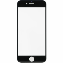 Front touch glas, inclusief OCA-lijm, cameraframes aan de voorzijde, proximiteitssensor en handsetrooster, voor iPhone 6 - zwart
