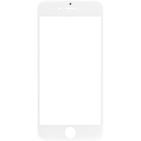 Front touch glas, inclusief OCA-lijm, cameraframes aan de voorzijde, proximiteitssensor en handsetrooster, voor iPhone 6S - wit