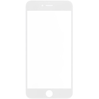Front touch glas, inclusief OCA-lijm, cameraframes aan de voorzijde, proximiteitssensor en handsetrooster, voor iPhone 6S Plus - wit