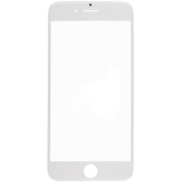 Front touch glas, inclusief OCA-lijm, cameraframes aan de voorzijde, proximiteitssensor en handsetrooster, voor iPhone 7 - wit