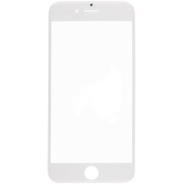 Front touch glas, inclusief OCA-lijm, cameraframes aan de voorzijde, proximiteitssensor en handsetrooster, voor iPhone 7 Plus - wit