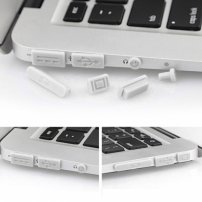 12in1 Siliconen Stofstoppen voor Havens voor Siliconen voor MacBook Pro Retina 13" / 15" en Air 11" / 13" - wit