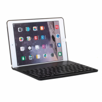 Witspad aluminium deksel met kleur Backlit Bluetooth toetsenbord met achtergrondverlichting voor iPad 9,7" (2017/2018) / Pro 9,7" / Air 1 / 2 - zwart