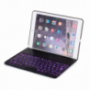 Witspad aluminium deksel met kleur Backlit Bluetooth toetsenbord met achtergrondverlichting voor iPad 9,7" (2017/2018) / Pro 9,7" / Air 1 / 2 - zwart
