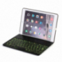 Witspad aluminium deksel met kleur Backlit Bluetooth toetsenbord met achtergrondverlichting voor iPad 9,7" (2017/2018) / Pro 9,7" / Air 1 / 2 - zwart