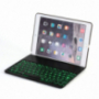 Witspad aluminium deksel met kleur Backlit Bluetooth toetsenbord met achtergrondverlichting voor iPad 9,7" (2017/2018) / Pro 9,7" / Air 1 / 2 - zwart