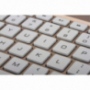 Witspad aluminium deksel met kleur backlit Bluetooth toetsenbord met achtergrondverlichting voor iPad 9,7" (2017/2018) / Pro 9,7" / Air 1 / 2 - goud