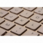 Witspad aluminium deksel met kleur backlit Bluetooth toetsenbord met achtergrondverlichting voor iPad 9,7" (2017/2018) / Pro 9,7" / Air 1 / 2 - goud