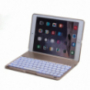 Witspad aluminium deksel met kleur backlit Bluetooth toetsenbord met achtergrondverlichting voor iPad 9,7" (2017/2018) / Pro 9,7" / Air 1 / 2 - goud