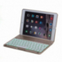 Witspad aluminium deksel met kleur backlit Bluetooth toetsenbord met achtergrondverlichting voor iPad 9,7" (2017/2018) / Pro 9,7" / Air 1 / 2 - goud