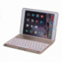 Witspad aluminium deksel met kleur backlit Bluetooth toetsenbord met achtergrondverlichting voor iPad 9,7" (2017/2018) / Pro 9,7" / Air 1 / 2 - goud