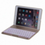 Witspad aluminium deksel met kleur backlit Bluetooth toetsenbord met achtergrondverlichting voor iPad 9,7" (2017/2018) / Pro 9,7" / Air 1 / 2 - goud