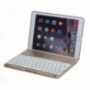 Witspad aluminium deksel met kleur backlit Bluetooth toetsenbord met achtergrondverlichting voor iPad 9,7" (2017/2018) / Pro 9,7" / Air 1 / 2 - goud