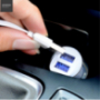 HOCO Autolader met twee USB-poorten + bliksemschakelaar voor Apple iPhone / iPad / HOCO Auto lader met twee USB-poorten + bliksemschakelaar voor Apple iPhone / iPad / iPod - wit