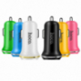 HOCO Autolader met twee USB-poorten + bliksemschakelaar voor Apple iPhone / iPad / HOCO Auto lader met twee USB-poorten + bliksemschakelaar voor Apple iPhone / iPad / iPod - wit