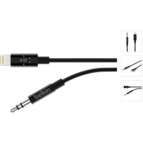 Belkin AUX bliksemkabel met 3,5mm-aansluiting voor iPhone / iPad - 1,8m - zwart