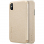 Nillkin Sparkle Folio koffer voor Apple iPhone X / XS - goud