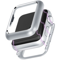 Magnetische metalen behuizing voor Apple Watch 38mm - zilver