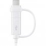 Origineel Samsung datakabel USB-A / USB-C / micro USB-aansluitingen - 1,5 m - wit