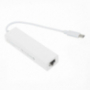 Reductie USB-C voor USB 2.0-naaf (3 poorten) met Gigabyte Ethernet-adapter voor MacBook - wit