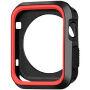 Beschermend siliconenkoker voor Apple horloge 38mm - zwart - rood