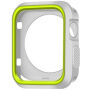 Beschermend siliconenkoker voor Apple horloge 42mm - wit - groen