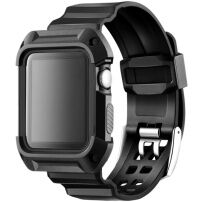 Sportkoffer met riem voor Apple Watch 42mm - zwart