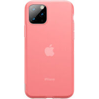 Basissilicone transparante afdekking voor iPhone 11 Pro - rood