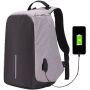 Veiligheidsrugzak met externe USB-poort voor iPad / MacBook tot 15" - grauw