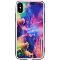 DEVIA dekking voor iPhone X - kleurrijke golven