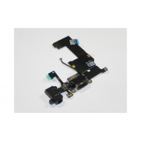 Voedings- en dataconnector met stekkeraansluiting en flex-kabel voor Apple iPhone 5 - zwart